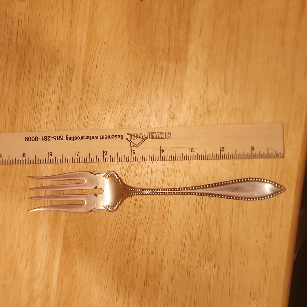 ROGERS & BRO SILVERPLATED "8 3/8" COLD MEAT SERVING FORK